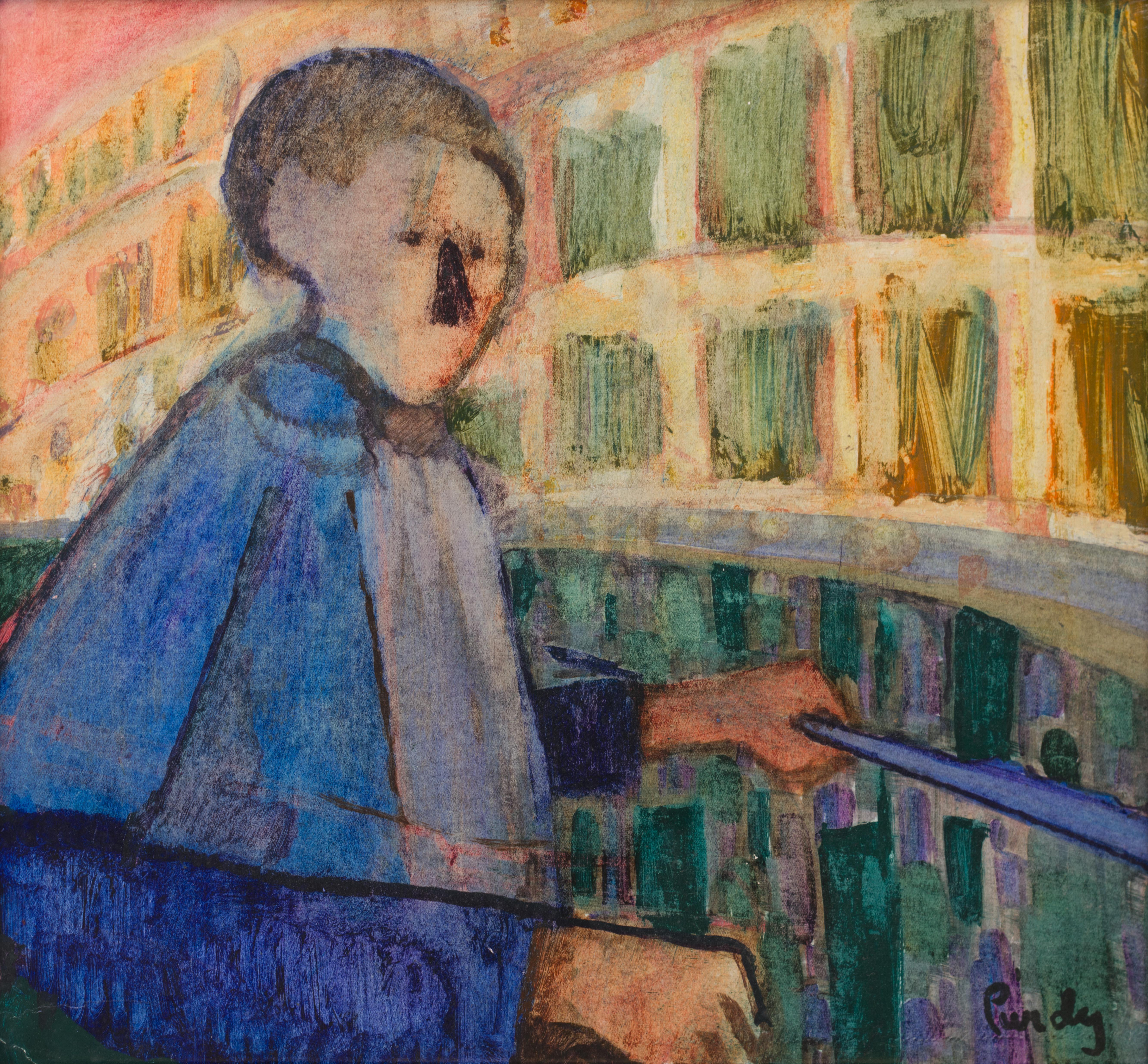 A teatro - Painting di Donald Roy Purdy