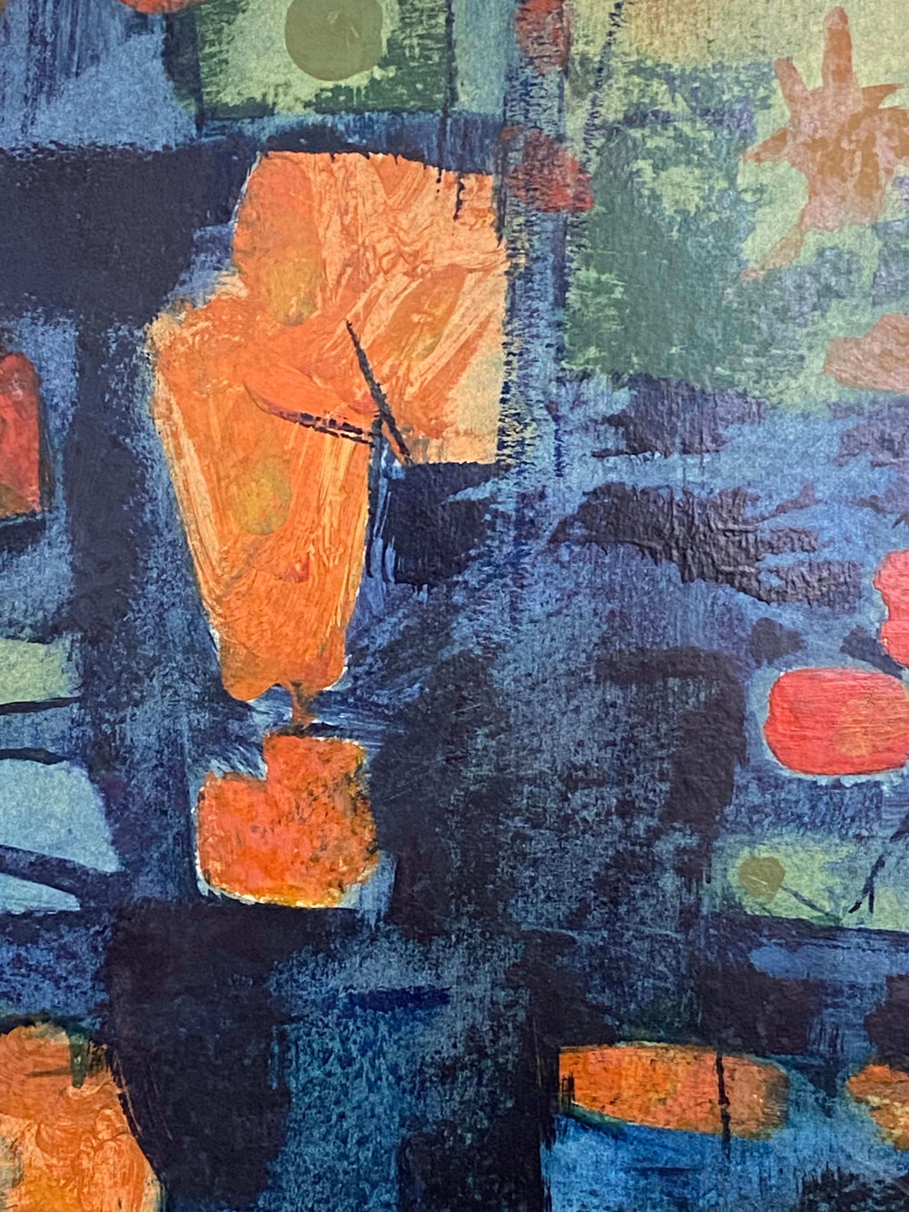 Firmado abajo a la izquierda: Purdy
Un ejemplo muy chulo de la abstracción de mediados de siglo de los 50.  Harbor está hecho en un estilo que se estaba experimentando sobre todo en las escuelas de artistas de Nueva York y California.  Muchos