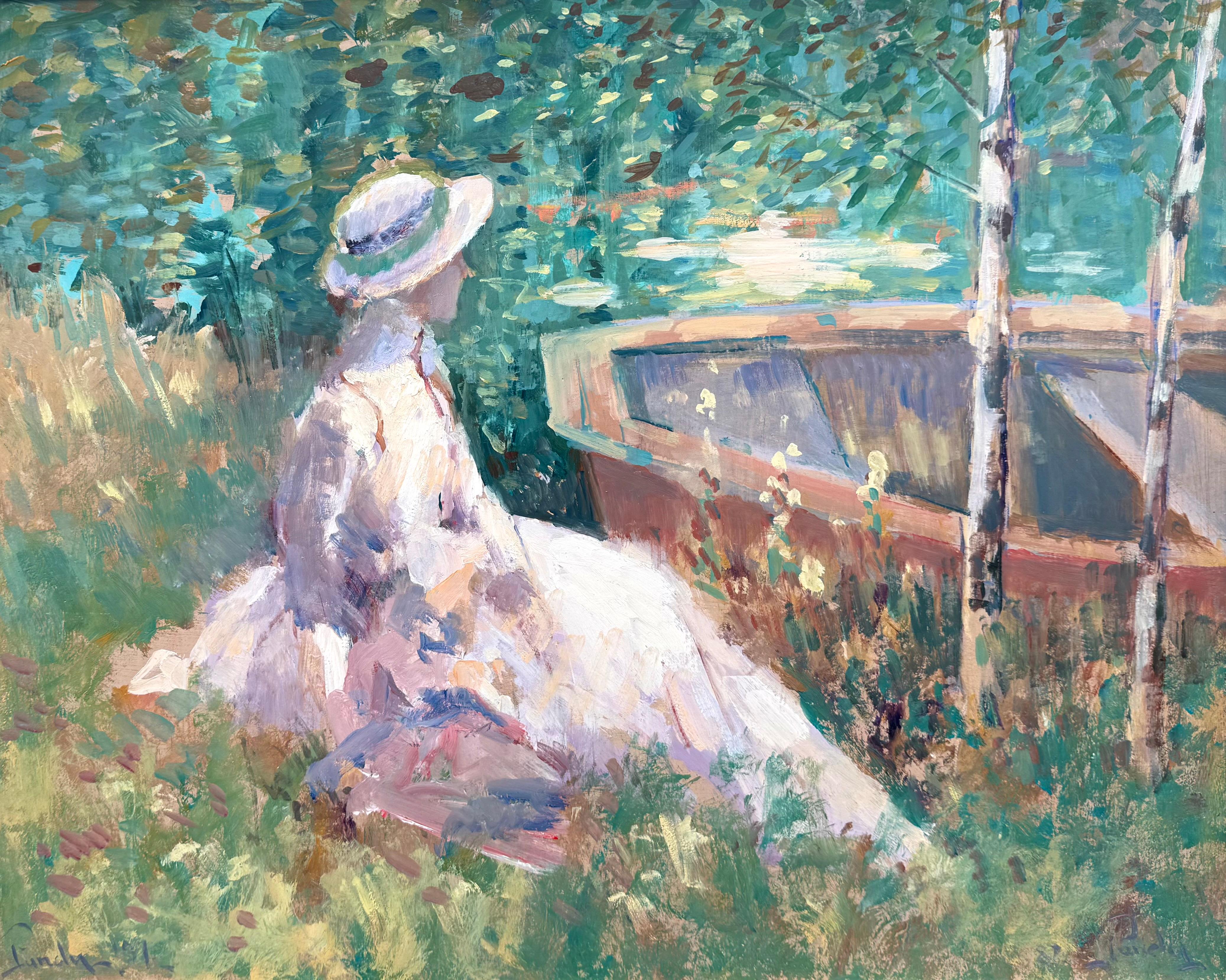 “Hidden Comfort” - Post-Impressionist Painting by Donald Roy Purdy