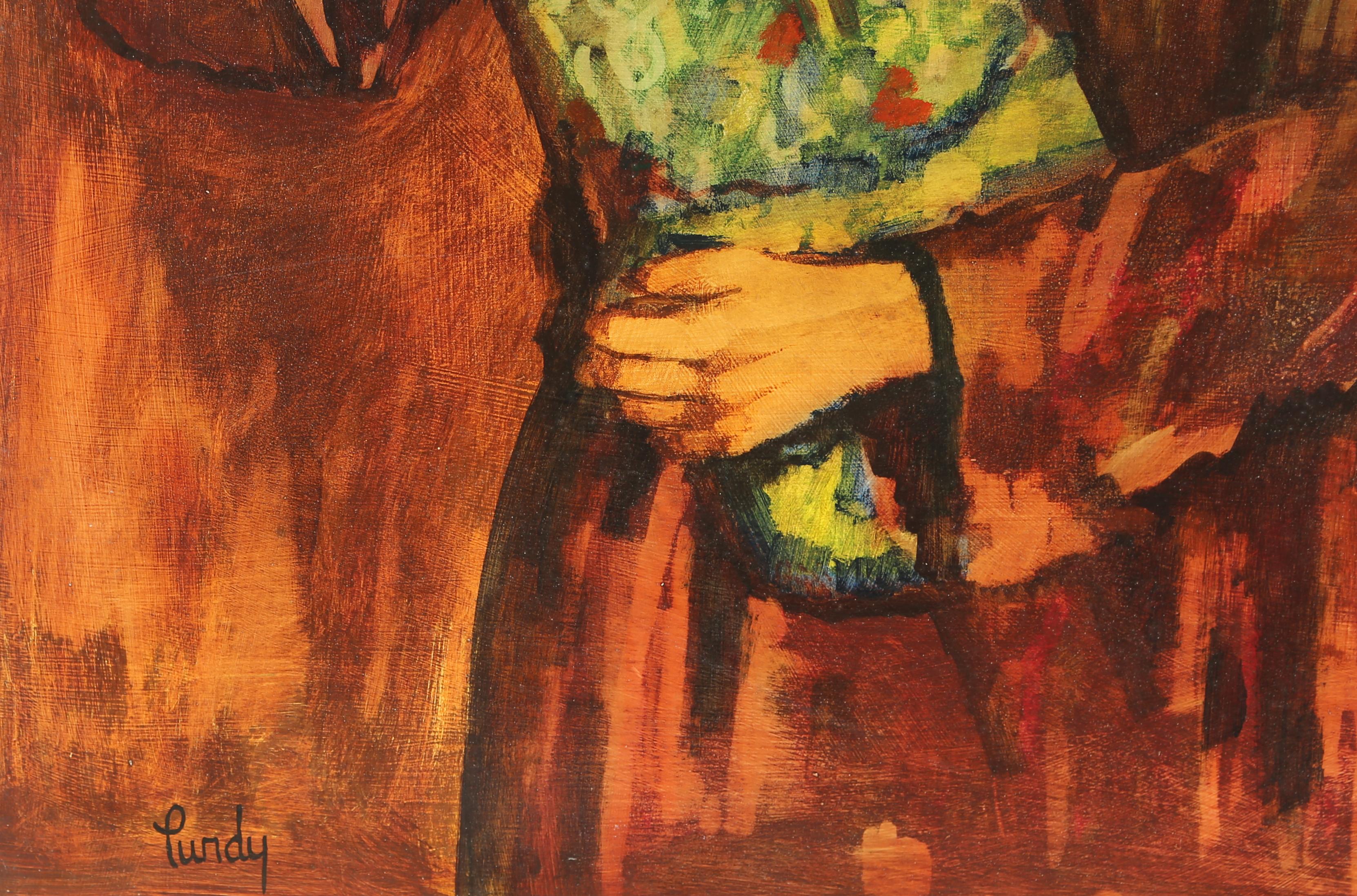 Rabino, pintura al óleo de Donald Roy Purdy en venta 1