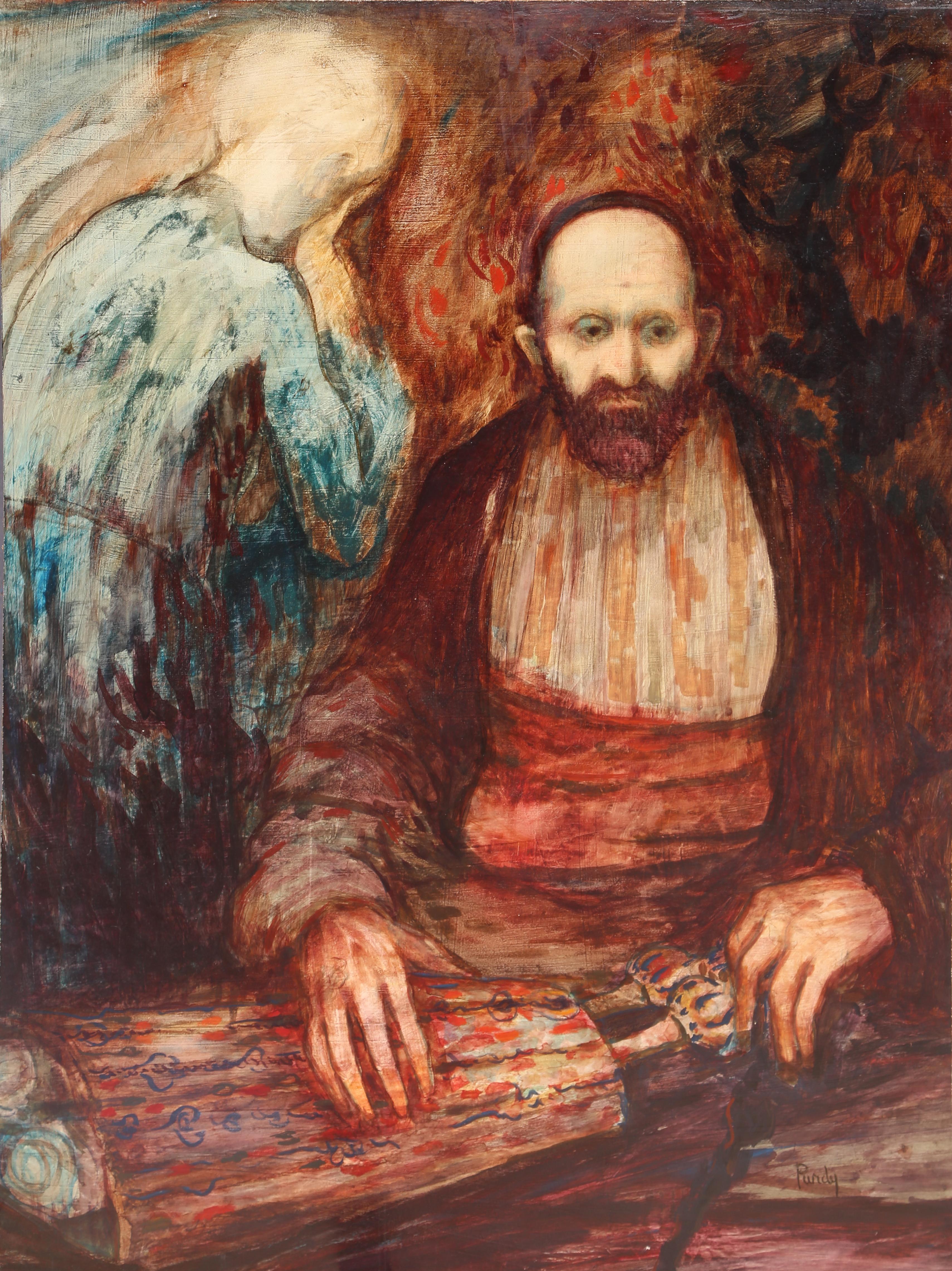 Künstler: Donald Roy Purdy, Amerikaner (1924 - )
Titel: Rabbi
Medium: Öl auf Masonit, signiert v.l.n.r.
Größe: 36 x 24 in. (91,44 x 60,96 cm)