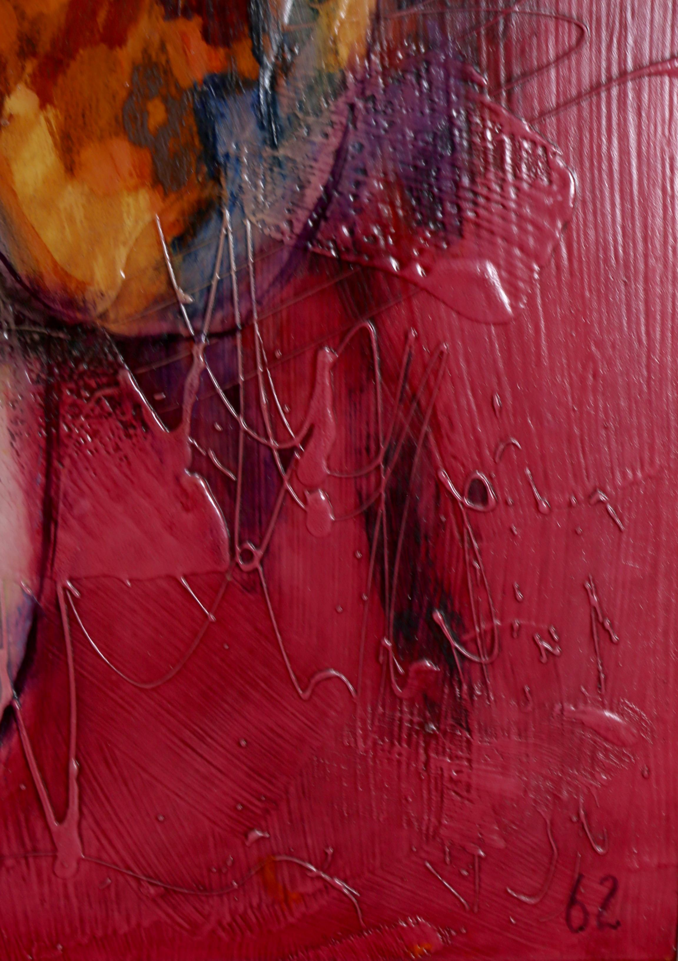 Vaso rosso, Pittura a olio di Donald Roy Purdy in vendita 2