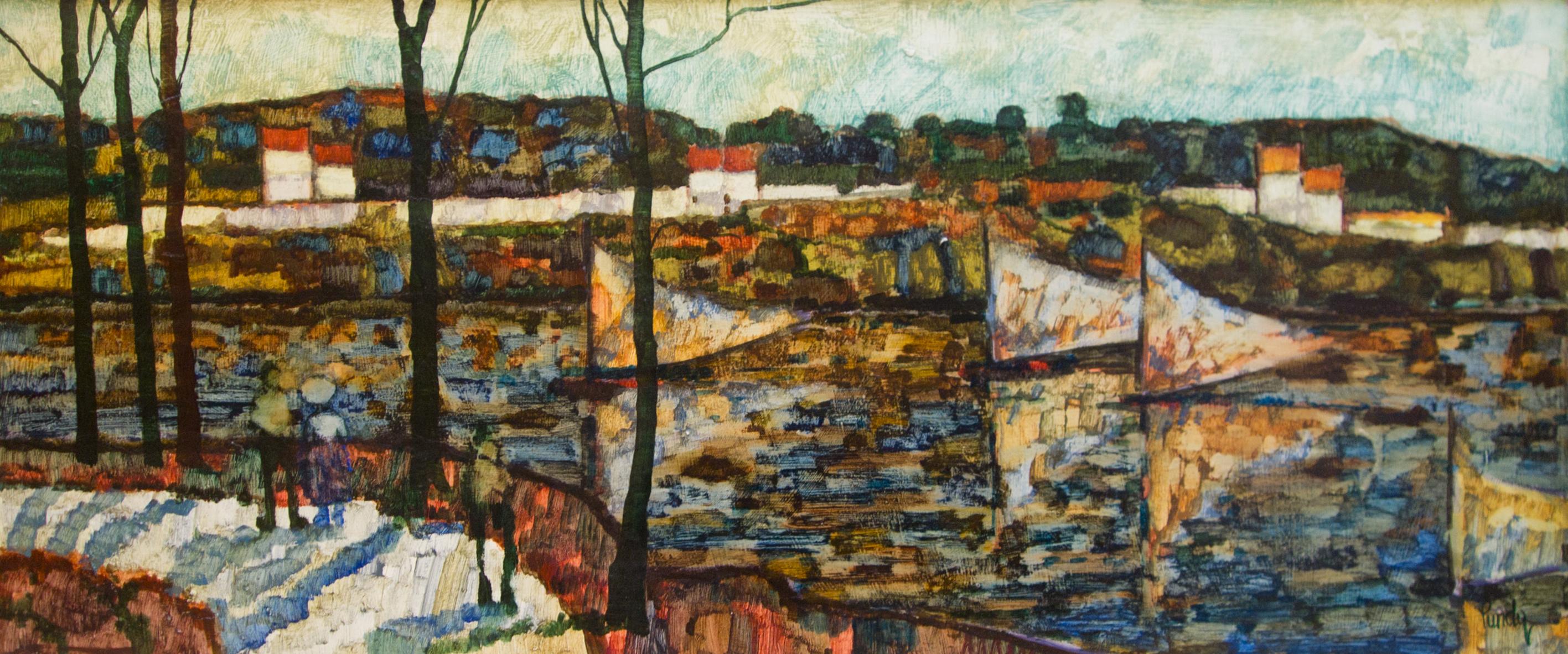 Sabato mattina, Vela - Painting di Donald Roy Purdy