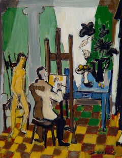 Studio with Painter and Model