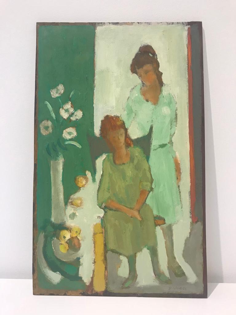 Girlanden in Grün – Painting von Donald S. Vogel