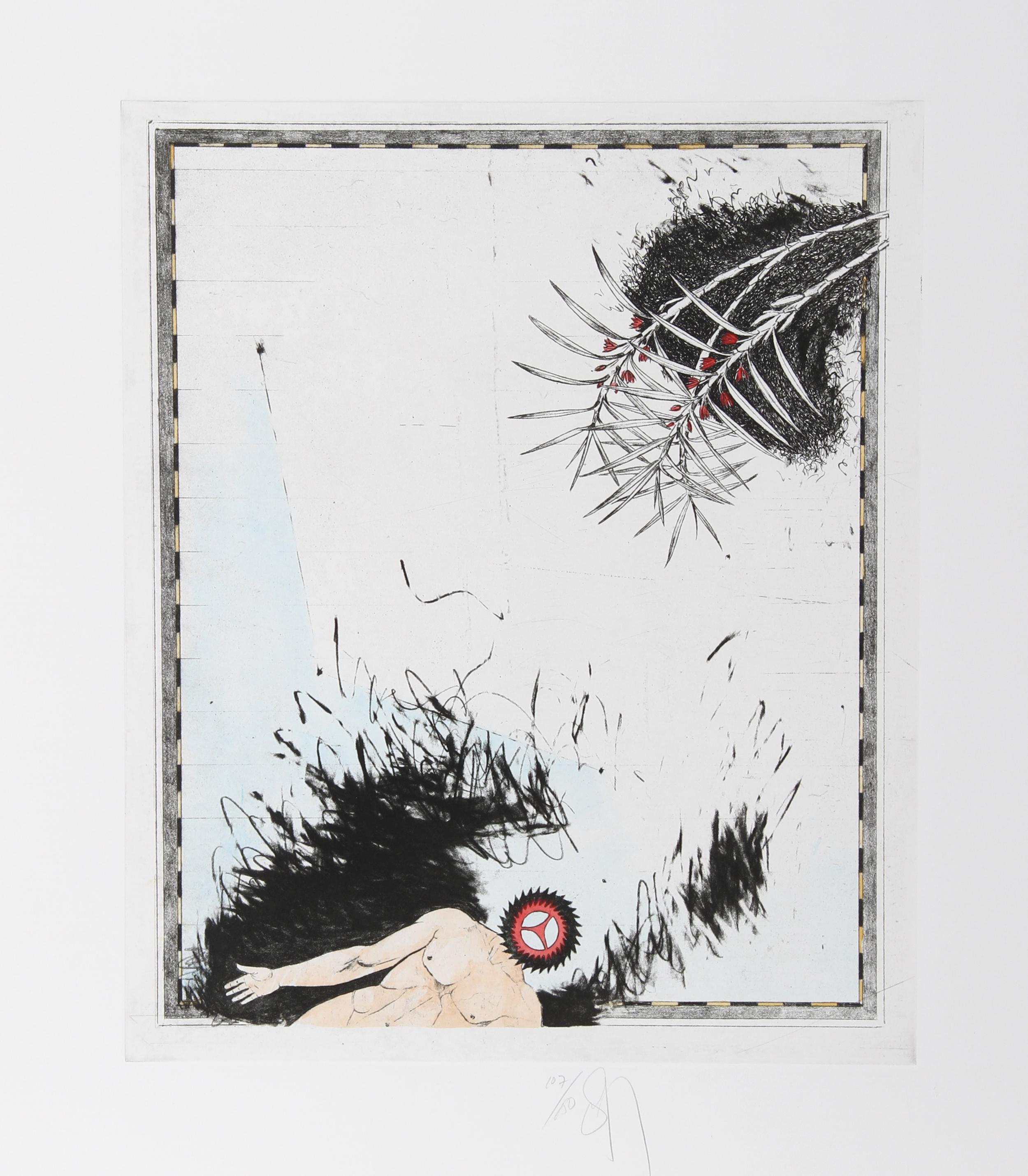 Action Figure, Etching by Donald Saff For Sale 1