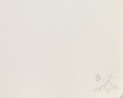 Chèvre des Alpes, gravure surréaliste coloriée à la main par Donald Saff