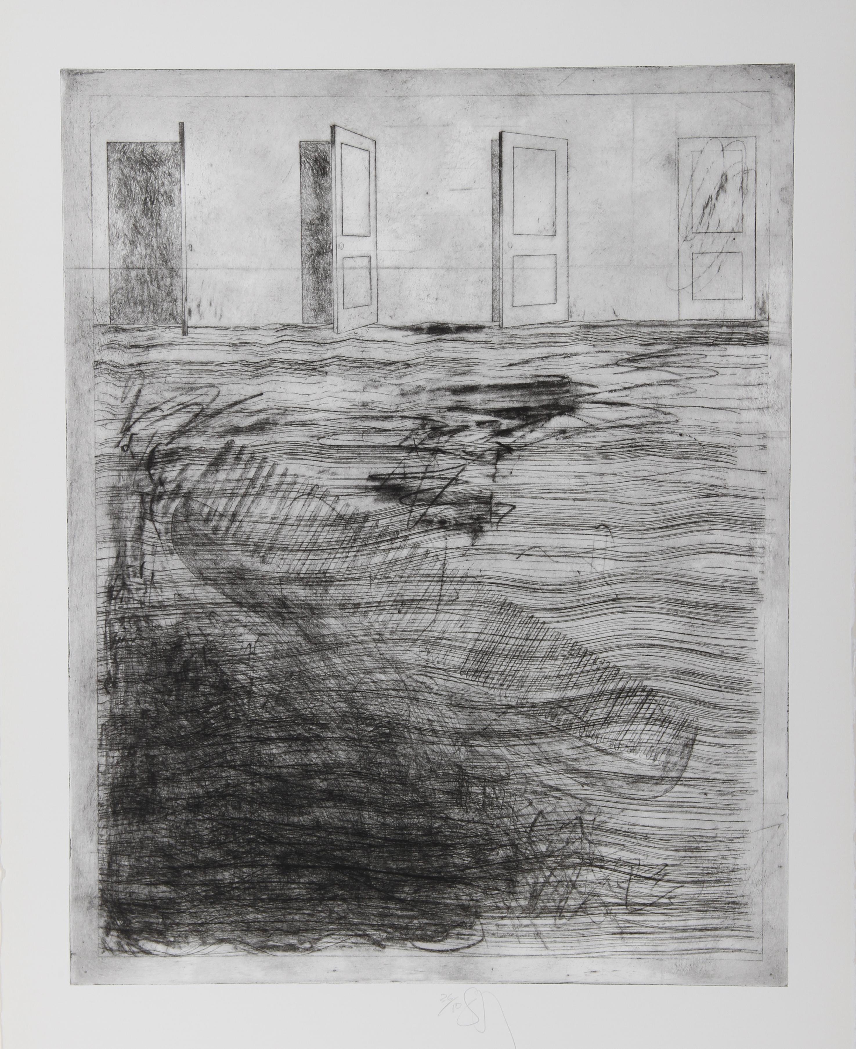 Four Doors by Donald Saff, American (1937)
Date: 1980
Etching, signed and numbered in pencil
Edition of 50
Image Size: 24 x 18 inches
Size: 30 in. x 22 in. (76.2 cm x 55.88 cm)