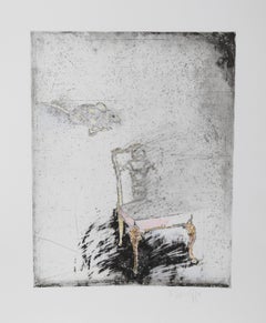 Vintage Mouse and Chair (Color), Etching by Donald Saff
