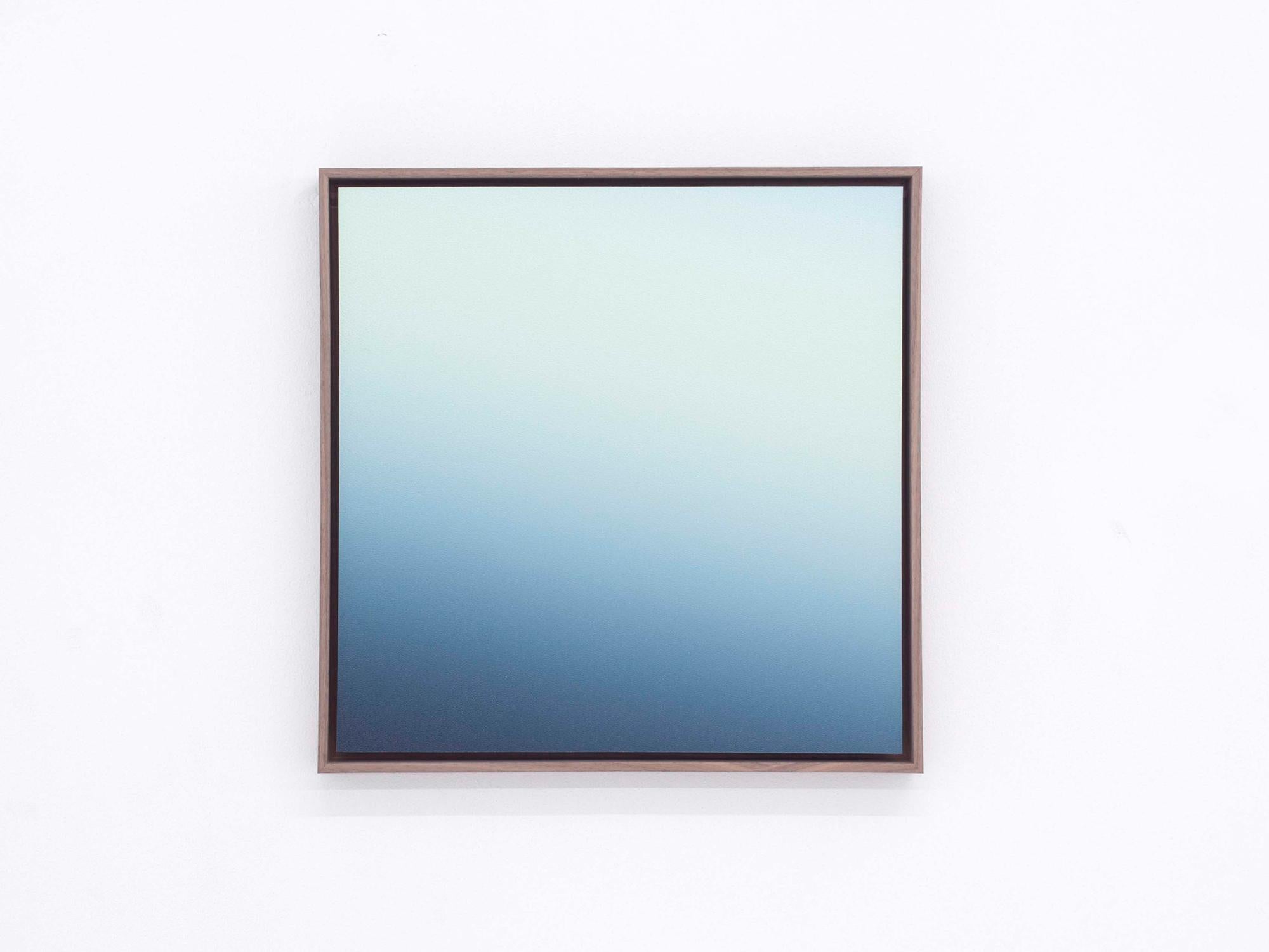 Donald Schenkel  Abstract Painting - Green Pastel Square No.2 (Dark)