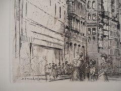 Chicago, Animated Avenue - Original etching, c. 1931