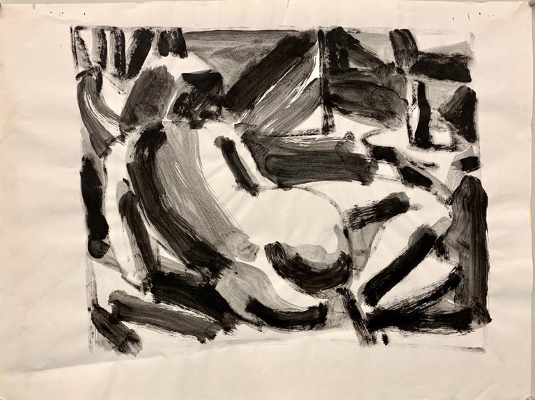 Donald Stacy 1950s "Backside View" MidCentury Figurative Gouache