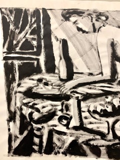 1950er Jahre „Akt in der Küche“ Figurative Malerei, Universität von Paris, Mitte des Jahrhunderts