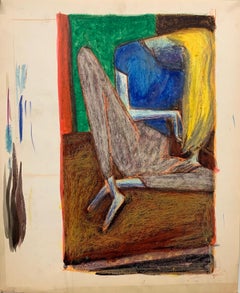1950er Jahre ""Porträt eines Blonden" Figuratives Gemälde der Art Students League, Mitte des Jahrhunderts