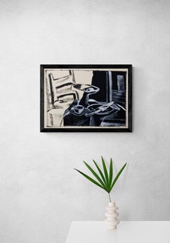 1950s "Still Life with Knife" Mid Century Still Life American Modernist