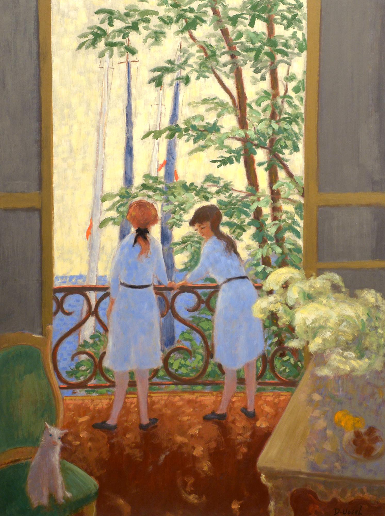 Donald Stanley Vogel Interior Painting - On the Balcony