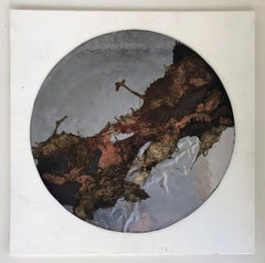 Donald Stoltenberg Mixed Media Painting on Wood Panel