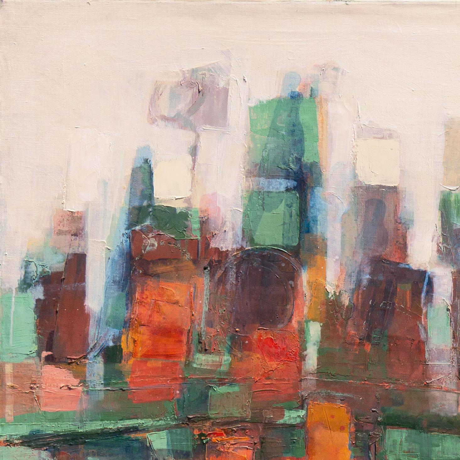 « West Side, New York, Central Park, Manhattan Modernist Abstract, BMFA, Harvard - Abstrait Painting par Donald Stoltenberg