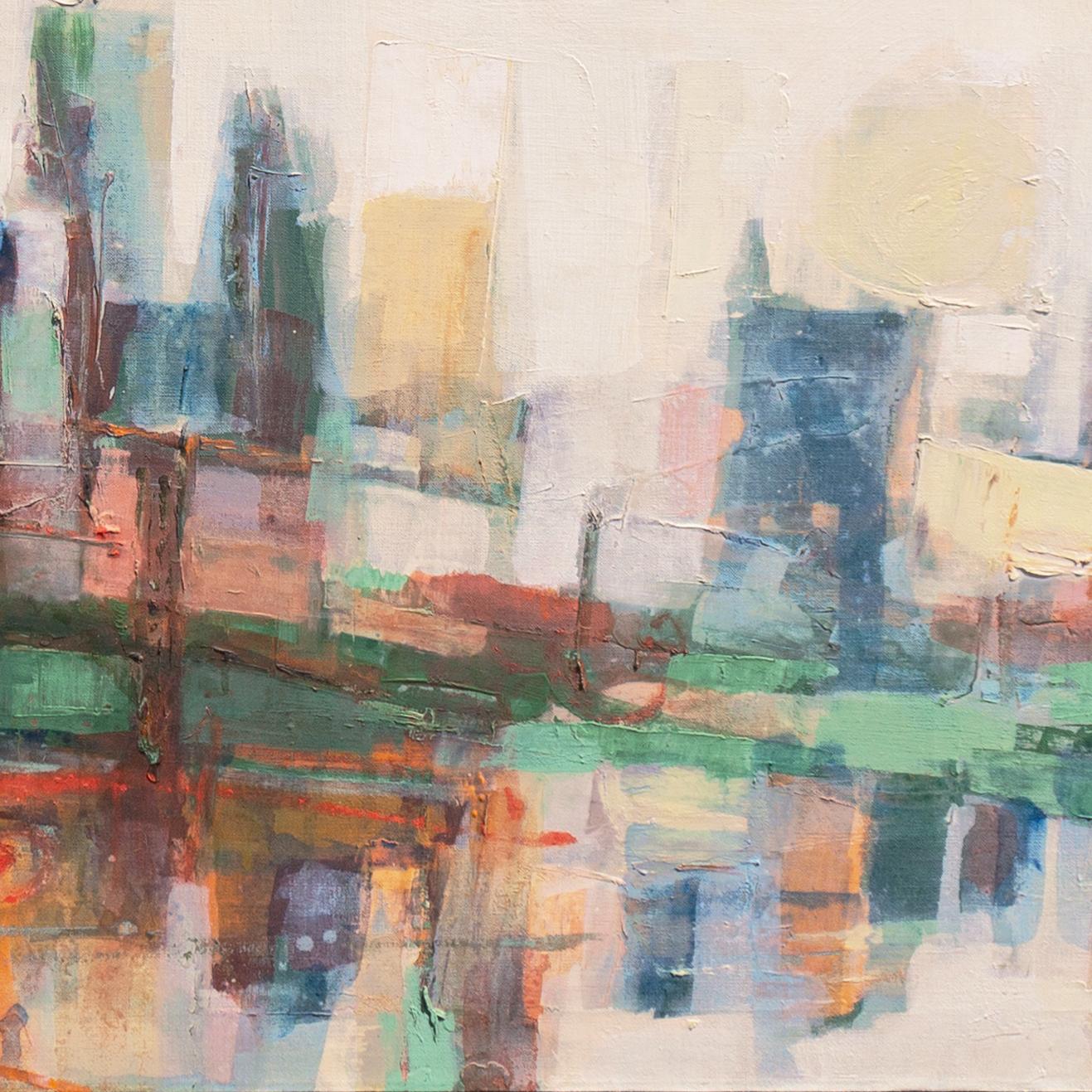 'West Side, New York', Central Park, Manhattan Modernist Abstract, BMFA, Harvard For Sale 3