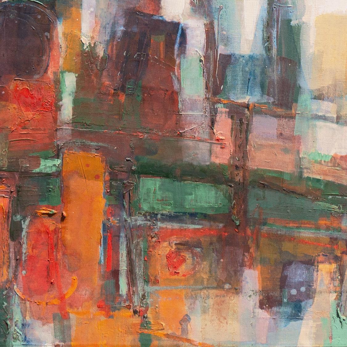 'West Side, New York', Central Park, Manhattan Modernist Abstract, BMFA, Harvard For Sale 4