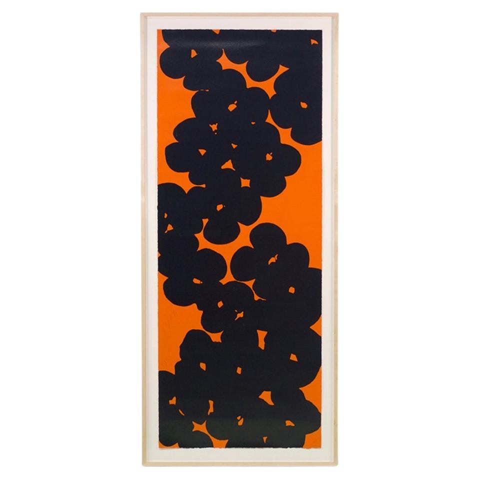 Donald Sultan  Noir sur orange, 2018 en vente