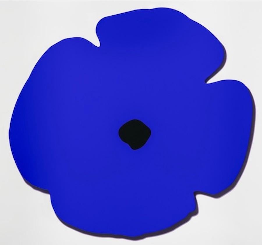 Blue Wall Poppy - Mixed Media Art by Donald Sultan