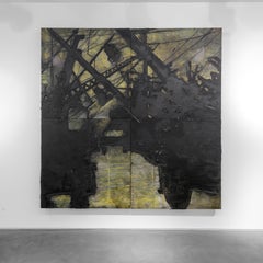 Donald Sultan (tecnica mista) - Lines Down, 11 novembre 1985