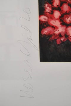 Stampa Donald Sultan "Rose rosse" firmata e numerata 110/125, 1992