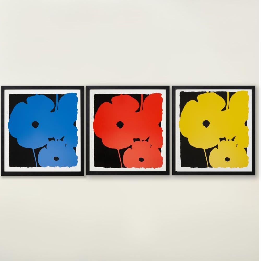 Big Poppies Silkscreen Print, Signed Edition of 30, 2014, 60.5 in.
