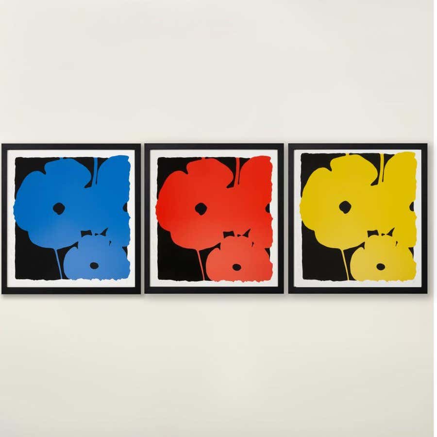 Big Poppies Silkscreen Print, Signed Edition of 30, 2014, 60.5 in.