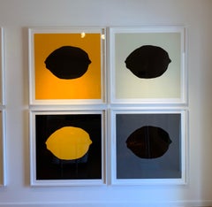 Black Lemon on White, 2018, Color silkscreen with enamel ink