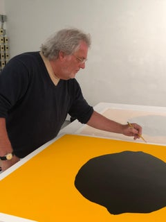 Black Lemon on Yellow, 2018, Color silkscreen with enamel ink