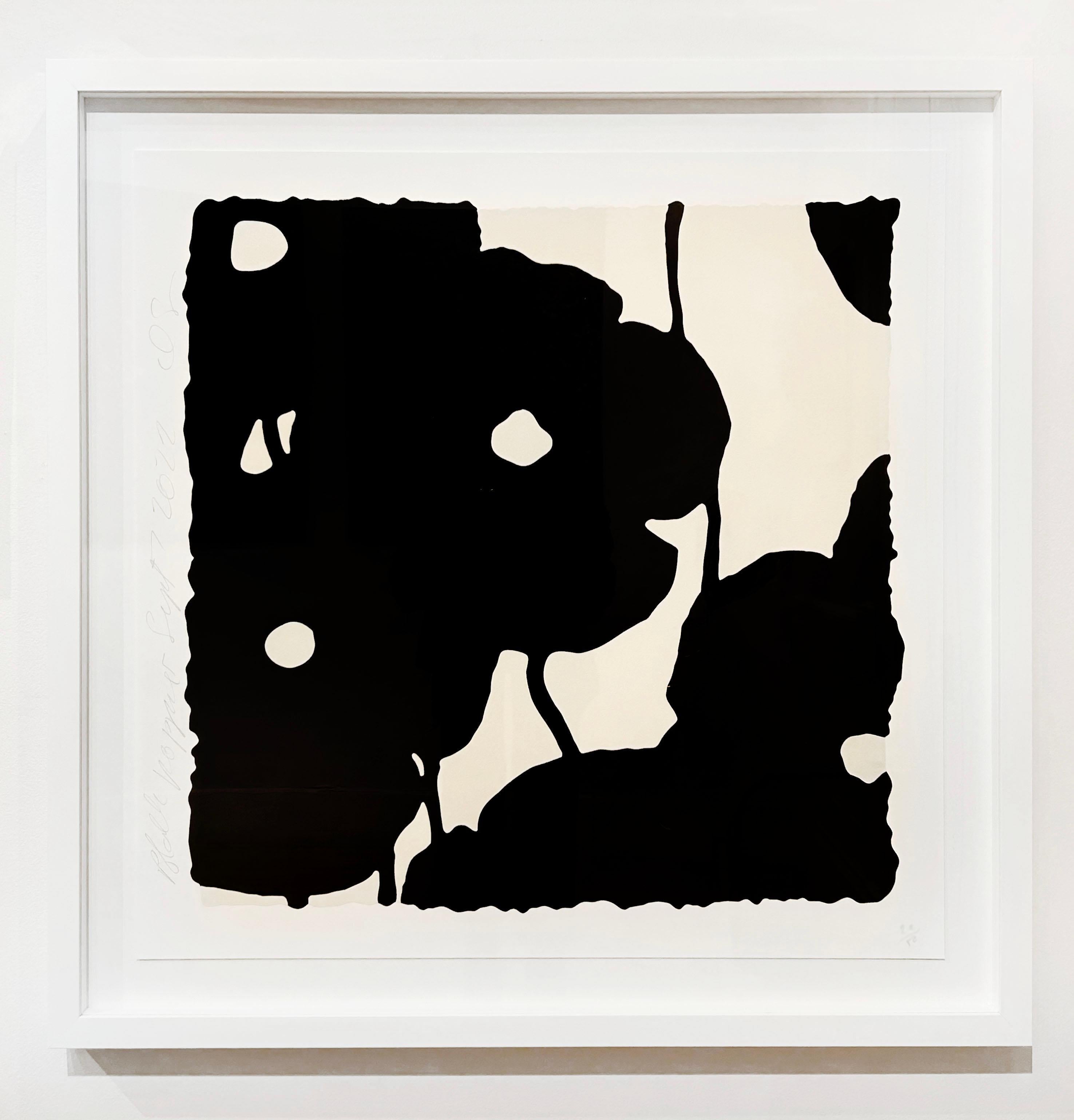 Black Poppies, Sept. 7, 2022 - Contemporary Print by Donald Sultan