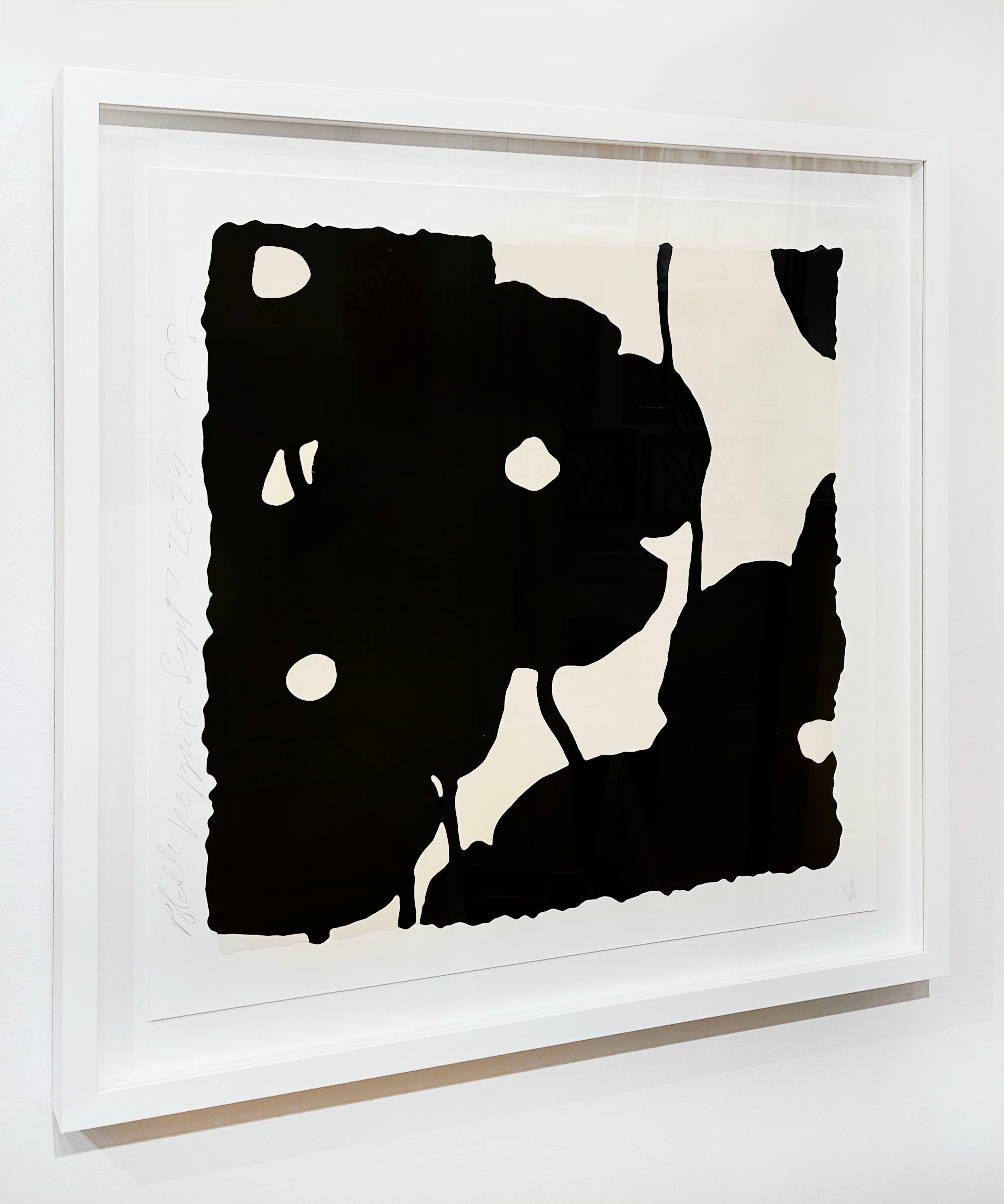 Artist:  Sultan, Donald
Title:  Black Poppies, Sept. 7, 2022
Series:  Poppies
Date:  2022
Medium:  color silkscreen with enamel inks and flocking on 2-ply museum board
Unframed Dimensions:  30