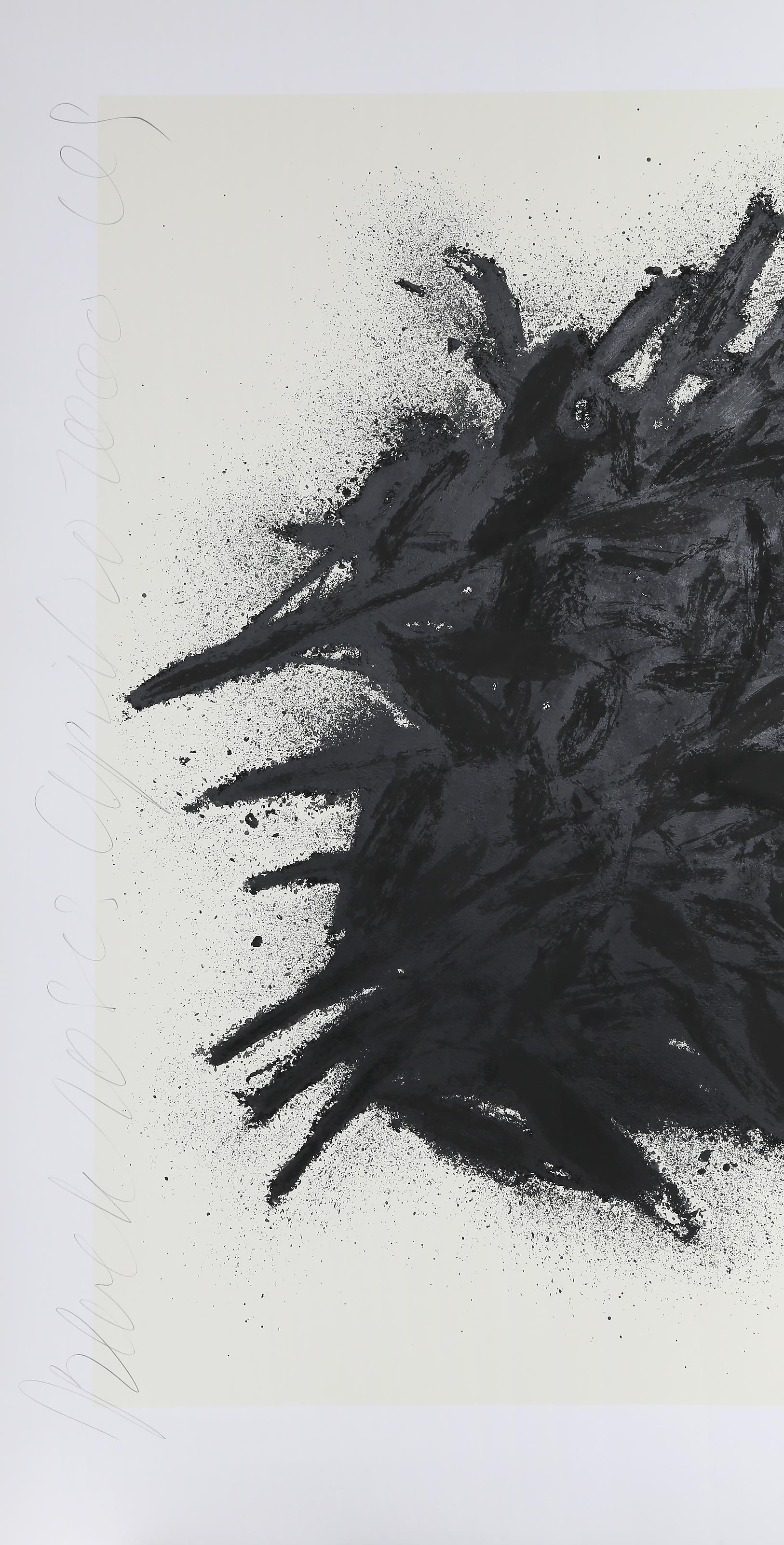 Black Roses, serigrafia astratta di Donald Sultan in vendita 1