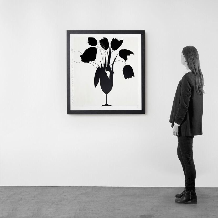 Schwarze Tulpen und Vase – zeitgenössisch, 21. Jahrhundert, Siebdruck, limitierte Auflage im Angebot 7