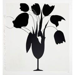 Black Tulips and Vase - Contemporary, 21st Century, Silkscreen, Limited Edition