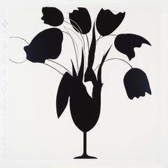 Black Tulips and Vase