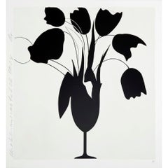 Tulipes noires et vase