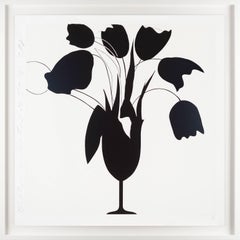 Black Tulips and Vase