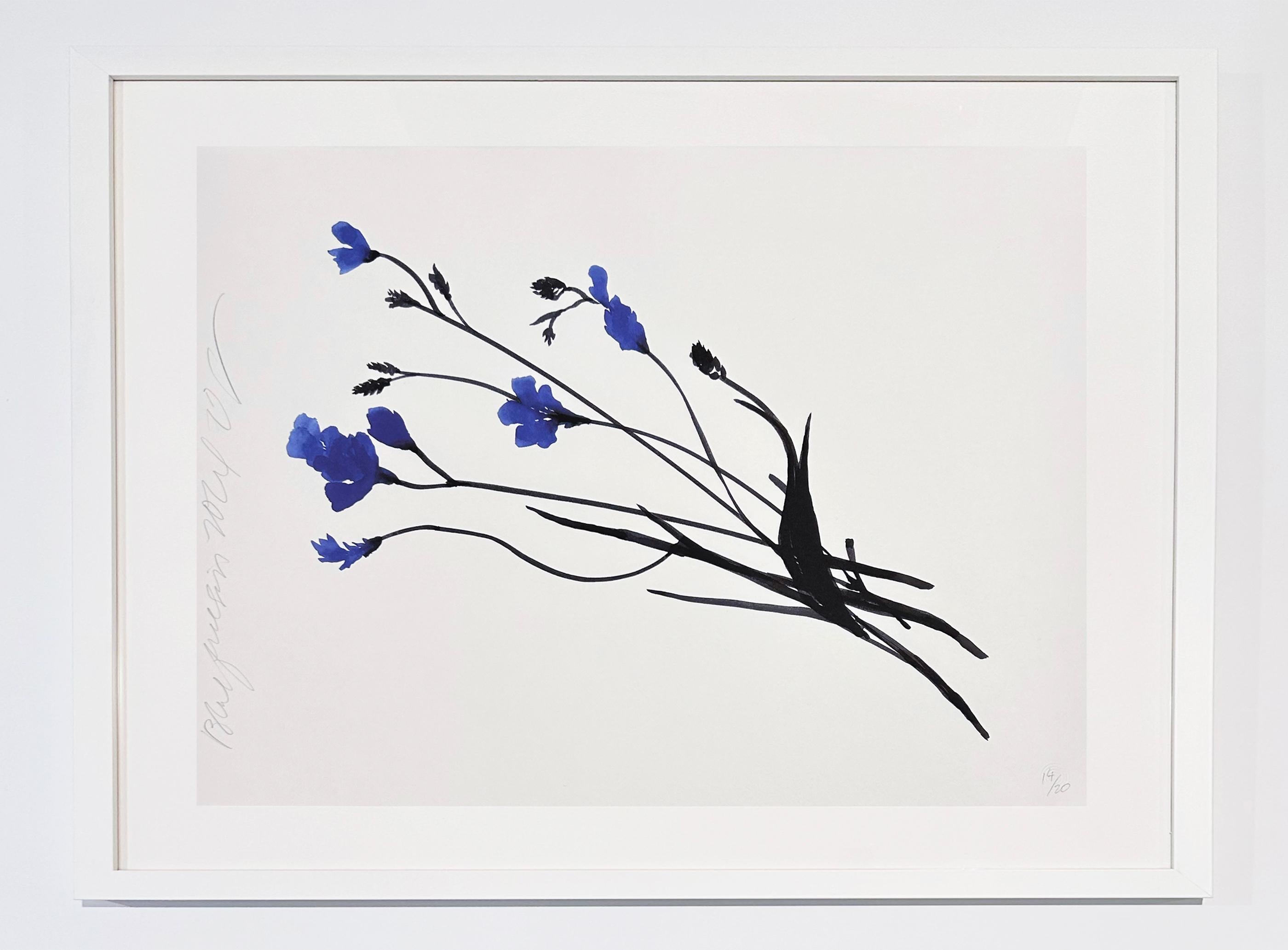 Blue Freesia, June 13, 2024 – Print von Donald Sultan