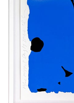 Blue Poppies Aug 17, 2022 (framed, hand signed silkscreen)