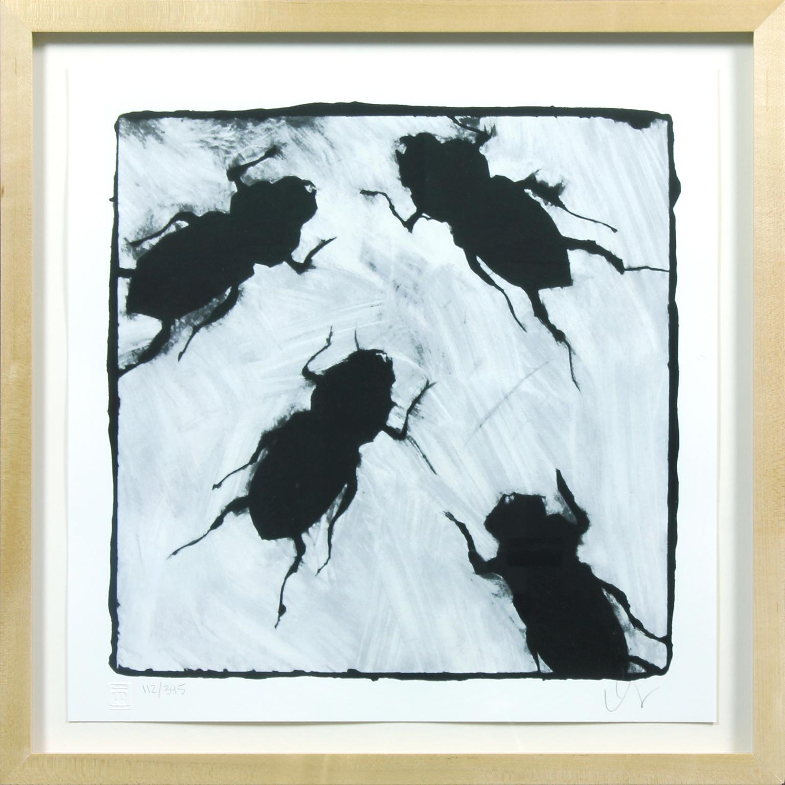 Bugs serigraph from "Visual Poetics: The Art of Donald Sultan" signed & numbered