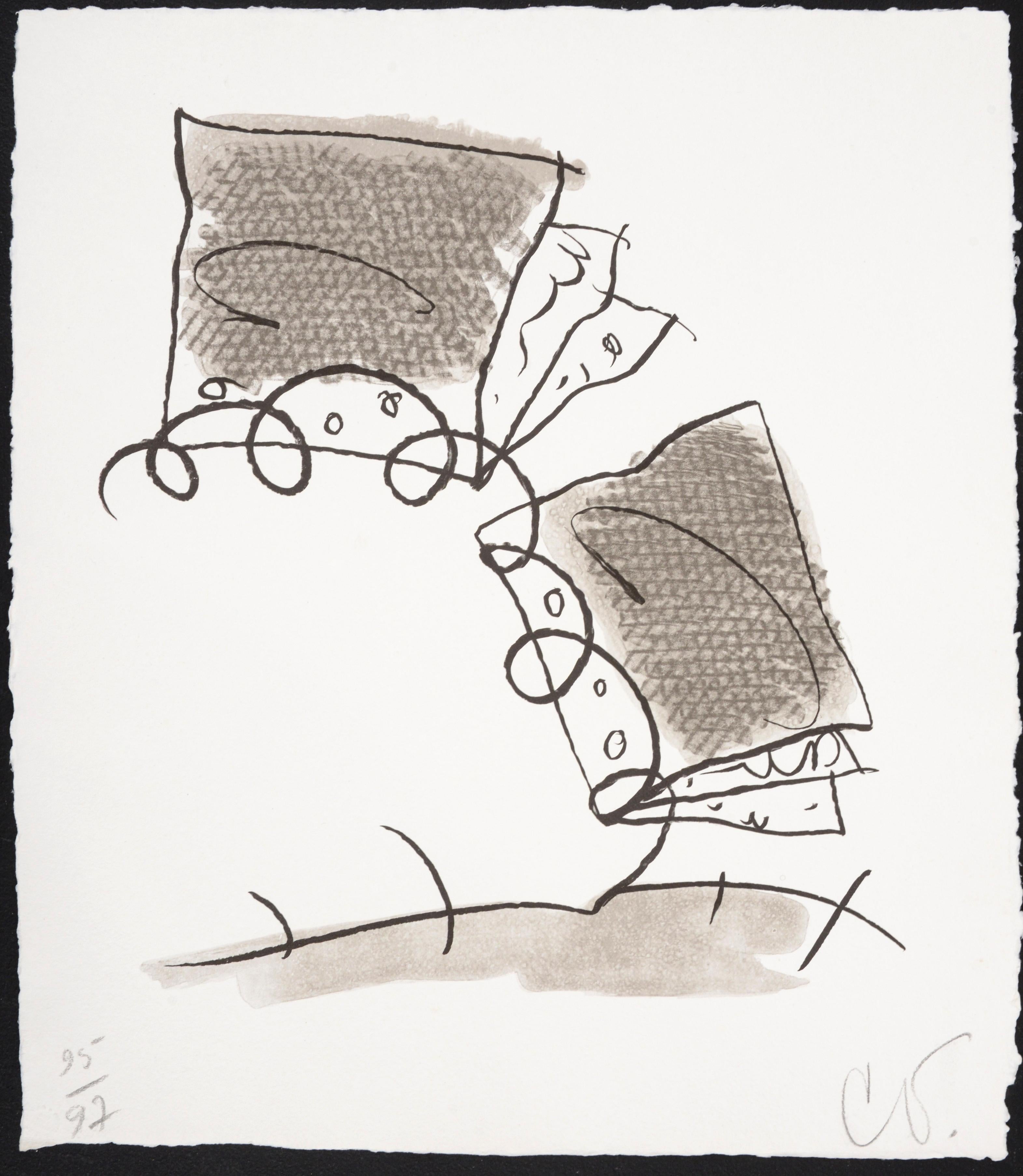 Claes Oldenburg NOTEBOOK TORN IN HALF Lithograph - Print di Donald Sultan