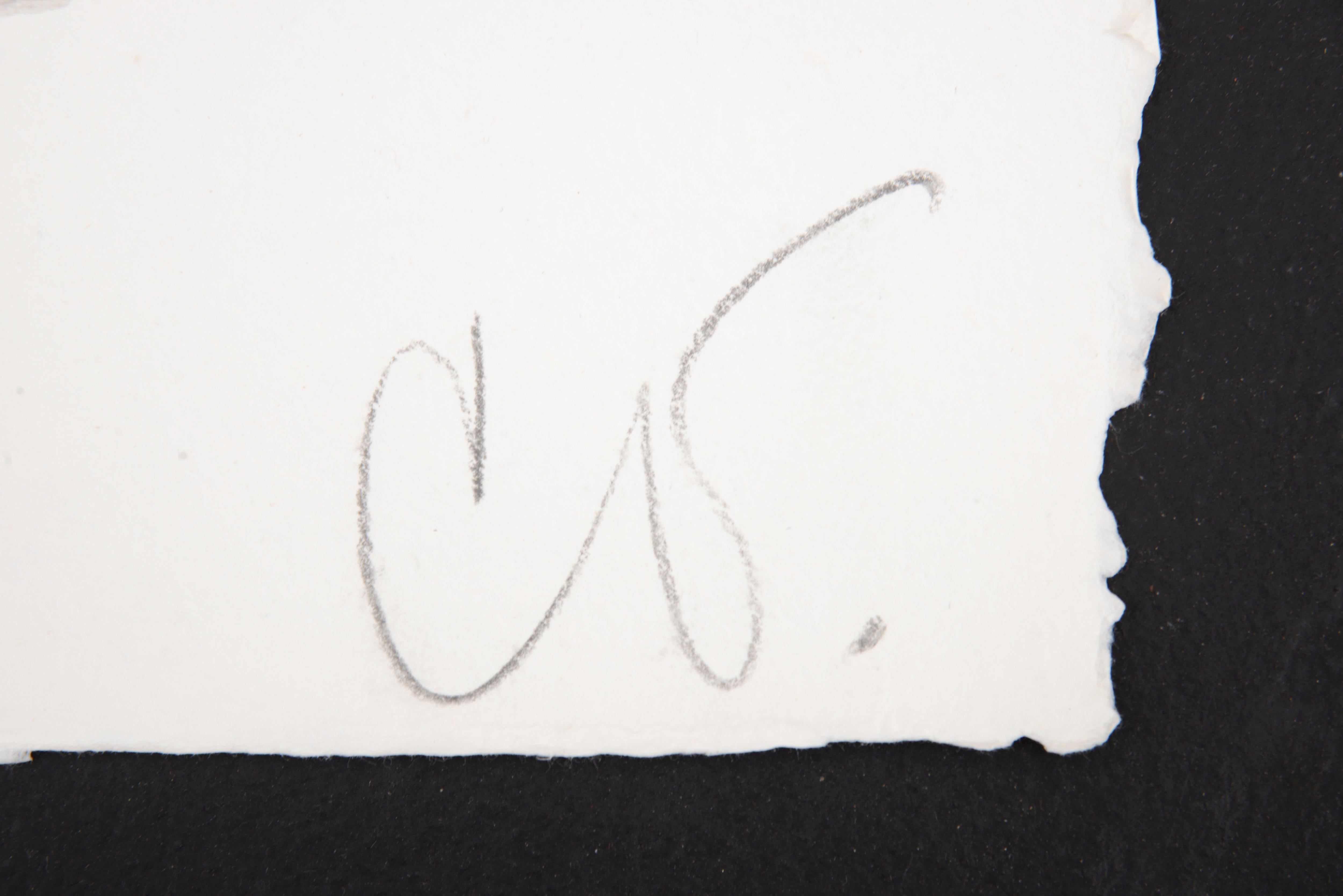 Claes Oldenburg NOTEBOOK TORN IN HALF Lithograph - Abstract Print Grigio di Donald Sultan