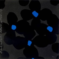 Donald Sultan, Black & Blues, 2011 Screenprint with Hand Applied Black Silica