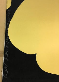 Donald Sultan, Gold Flowers, March 3, 2011, Screenprint with Black Silica.