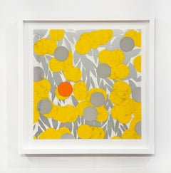 Donald Sultan "Mimosa con naranja, 24 de abril de 2024" Floral