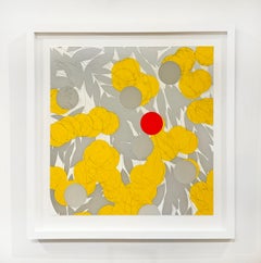 Donald Sultan "Mimosa with Red, April 24, 2024" Floral