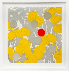 Donald Sultan "Mimosa with Red, April 24, 2024" Floral